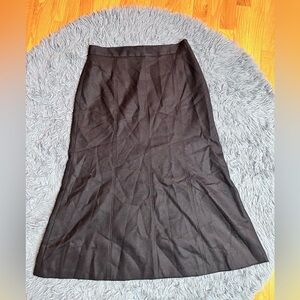 Pendleton Black 100% Wool Fit & Flare Midi Skirt Size 10